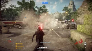 Kylo was absolutely rampaging his way through these heroes! CRAZY last obj - Star Wars Battlefront 2