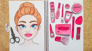 [🌈Paperdiy🌈] Makeup Tutorial [ASMR] 💄 paper cosmetics 💝 Paper play 🧸