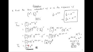 How to find the term independent of x in the binomial expansion