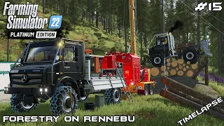 Using YARDER to get LOGS of the MOUNTAIN | Forestry on RENNEBU | FS22 Platinum Edition | Episode 15