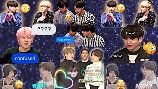 The way Jungkook quickly looked away when Jimin caught him staring 😂🤭(🐥👀🐰)  #jikook #bts #jimin #jk