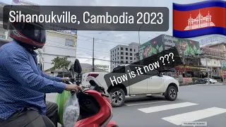 Driving//Walking Tour of Sihanoukville, Cambodia//How is it now?? 2023//RAW VIDEO🇰🇭