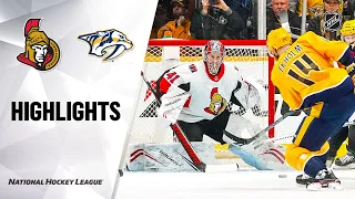 NHL Highlights | Senators @ Predators 2/25/20