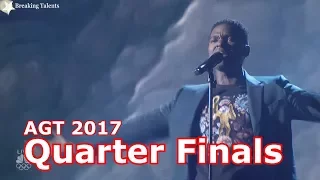 Johnny Manuel soars with  I'm Telling You w Judges Comments Quarter Finals America's Got Talent 2017