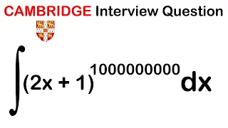 Cambridge Interview Question |  A Perfect Solution