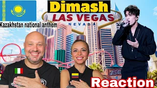 Dimash Las Vegas Kazakhstan National Anthem: REACTION and ANALYSIS 🇮🇹Italian and Colombian 🇨🇴