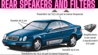 MERCEDES CLK W208 rear deck panel headrest dismounted and rear speakers change ,hintere Lautsprecher