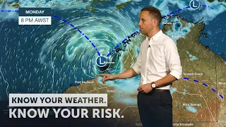 Severe Weather Update: monsoon and development of a cyclone west Kimberley coast WA, 4 Jan 2020