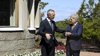 NATO's chief meets Finland's president to discuss membership bid