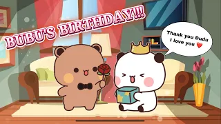 It's clumsy BUBU'S BIRTHDAY | Bubu gets a GIFT from Dudu | Bubu Dudu | Peach Goma | Panda Bear
