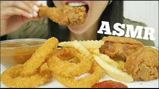 ASMR CHURCH'S CHICKEN Onion Rings Fries Gravy (BEST CRUNCHY EATING SOUND) No Talking | SAS-ASMR