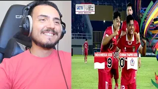 INDONESIA 9 VS 0 CHINESE TAIPEI | HIGHLIGHT AFC U23 ASIAN CUP QATAR 2024 QUALIFIER Reaction