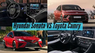 2023 Toyota Camry Hybrid vs 2023 Hyundai Sonata Hybrid Features Compared | Sedans Clash!