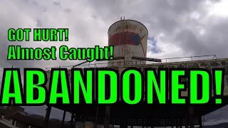 ALMOST GOT CAUGHT! I did get Injured! Touring a HUGE ABANDONED Dixie Cup factory! URBEX