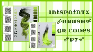 Ibispaintx Brush Qr Codes 🖌️ [Hair brushes] part 7💚💫