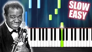 Louis Armstrong - What A Wonderful World - SLOW EASY Piano Tutorial by PlutaX