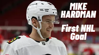 Mike Hardman #86 (Chicago Blackhawks) first NHL goal May 4, 2021