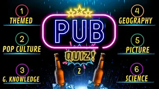 Virtual Pub Quiz Showdown: Test Your Knowledge! Pub Quiz 6 Rounds. No 2