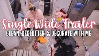 EXTREME MOBILE HOME CLEAN WITH ME | clean + declutter + mobile home decorate | DEEP CLEANING SERIES!