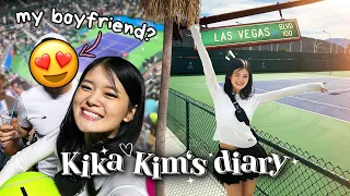 SO EXPENSIVE 😱 one day trip to LAS VEGAS 🇺🇸| BNP PARIBAS OPEN | Kika Kim’s Diary #4