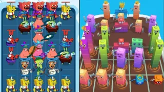 Merge Master Spongebob Monster Battle vs Merge Number Cube Fam Run ⭐ Android gameplay