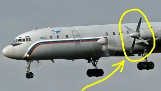 IL-18-Landing with the engine off / Training flight Chkalovsky 2020