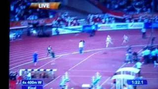 India winning Gold Medal in Commonwealth Games Delhi 2010 - 4 x 400m relay FINAL