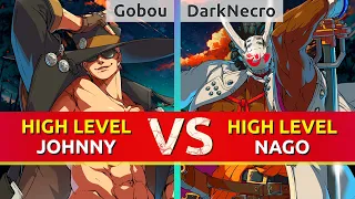 GGST ▰ Gobou (Johnny) vs DarkNecro (Nagoriyuki). Guilty Gear Strive High Level Gameplay