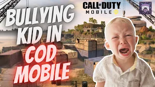 FUNNY COD MOBILE VIDEO BULLYING KID AGAINST MY SKILLS..... CRY BABY