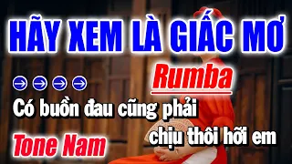 Hãy Xem Là Giấc Mơ Rumba Karaoke Tone Nam | Thanh Duy Trữ Tình Bolero