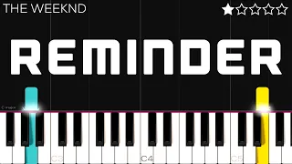 The Weeknd - Reminder | EASY Piano Tutorial