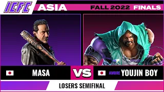 Masa (Negan/Leo) vs Youjin Boy (Marduk) Losers Semis - ICFC TEKKEN Asia: Fall 2022 Finals