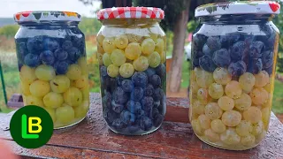 Everybody is crazy for this recipe. How to make grapes in jars for the winter