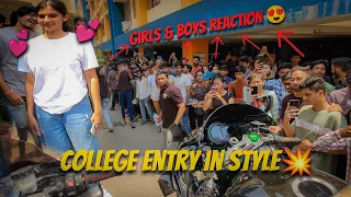 Ninja H2 Aur Zx6r ki  Aisi College Entry Kisine Sochi nai Hogi | Crazy Reactions 💕 | Wheeliesins