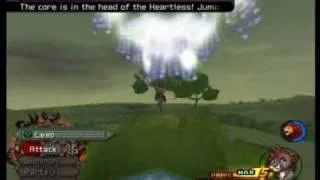 Kingdom Hearts 2- Pride Lands Second Visit Giant Heartless Boss and ending (ROM)