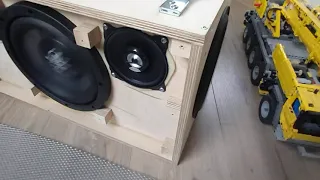 homemade boombox bass test