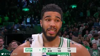 Jayson Tatum R1G1 Highlights vs Miami Heat (23 pts, 10 reb, 10 ast) | 2024 NBA Playoffs