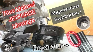 Jetforce 70CCM Einbau + Reperatur (Abgerissener Stehbolzen) | Lilo Scooter Performance