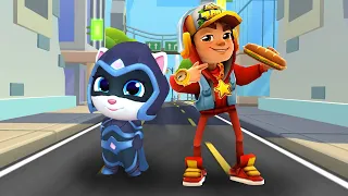 WHO IS THE BEST? TALKING ANGELA HERO versus JAKE from SUBWAY SURFERS!