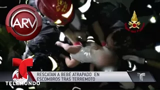 Rescatan a bebé atrapado bajo los escombros en un terremoto | Al Rojo Vivo | Telemundo