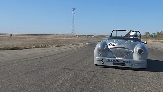 On Board a vintage Triumph TR3 at Buttonwillow Raceway