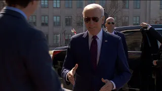 U.S. President Joe Biden arrives at Parliament Hill | CANADA TRIP