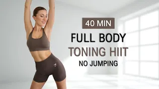 40 Min FULL BODY TONING HIIT | No Jumping | Sweat to the Beat, No Repeat, Intense Cardio