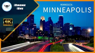 🌍 Minneapolis | Minnesota | USA 🇺🇸 | Through A Drone's Eye | 4K Drone Footage | Mind Relaxing 👁‍🗨