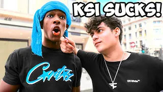 Trolling KSI Fans Before His Fight..