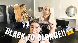 KIM K TRANSFORMATION | black to blonde in one day!