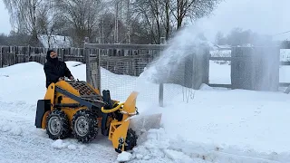 Снегоротор на погрузчике работает! Ремонт продолжается! Наша ферма! Жизнь простых людей в деревне!