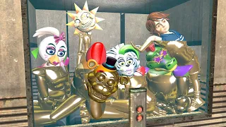 NEW DESTROY ALL GOLD GLAMROCK ANIMATRONICS In Garry's Mod! Five Nights at Freddy's