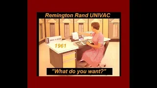 1961 Remington Rand UNIVAC "What Do You Want?"  Sperry UNISYS LARC Athena Solid-State Computers