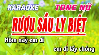 Karaoke Rượu Sầu Ly Biệt Tone Nữ Nhạc Sống | Duy Sơn New